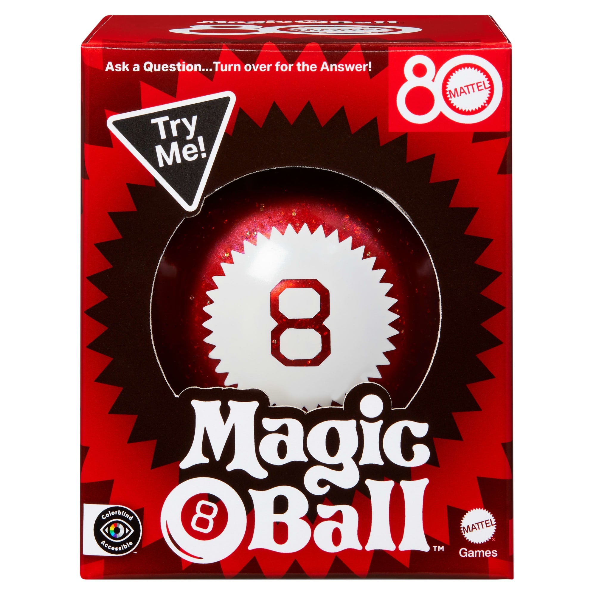 fisher price Magic 8 Ball Mattel 80th Anniversary Edition Novelty Game For Kids & Family Night