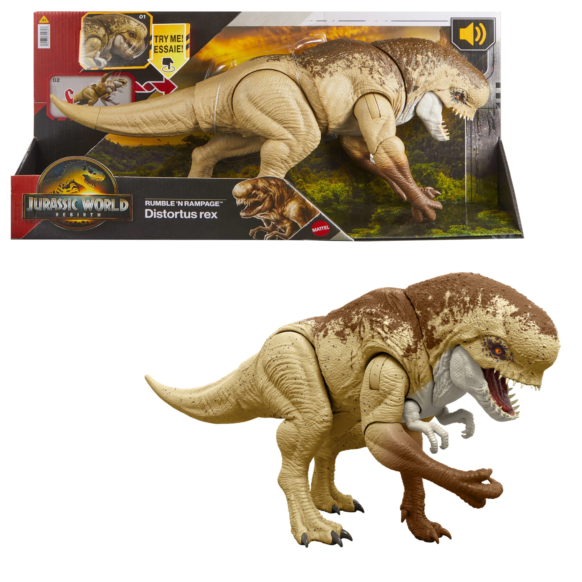 fisher price Jurassic World  Rebirth  Figurine Articul??e  Dinosaure M??chant1