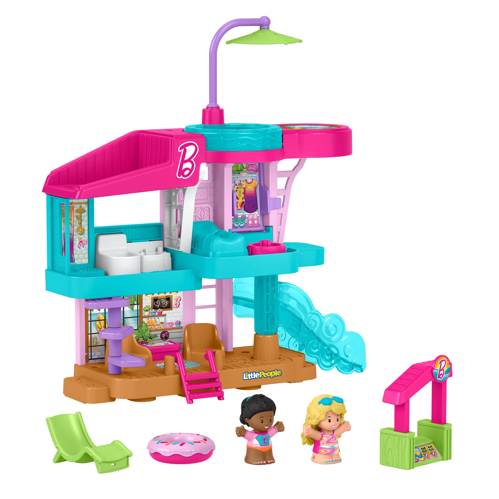 fisher price Fisher-Price Little People Barbie Beach House Toddler Playset With Figures & Accessories