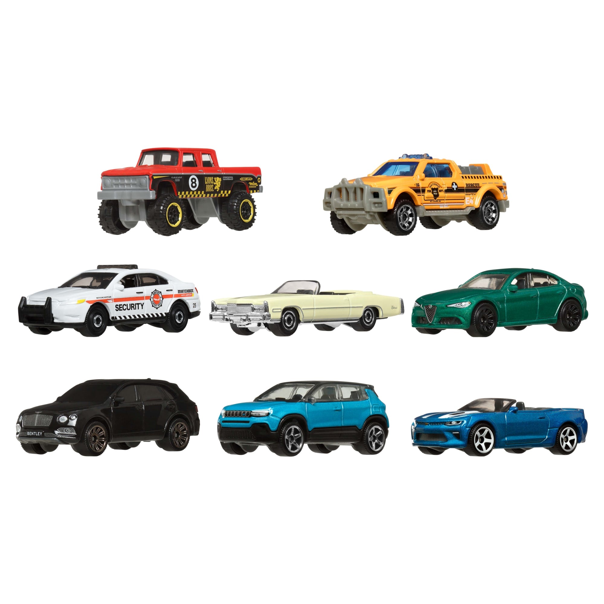 fisher price Matchbox 1:64 Scale Die-Cast Toy Cars Or Trucks, Set Of 8
