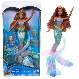 fisher price Disney The Little Mermaid Deluxe Mermaid Ariel Doll With Hair Beads And Stand
