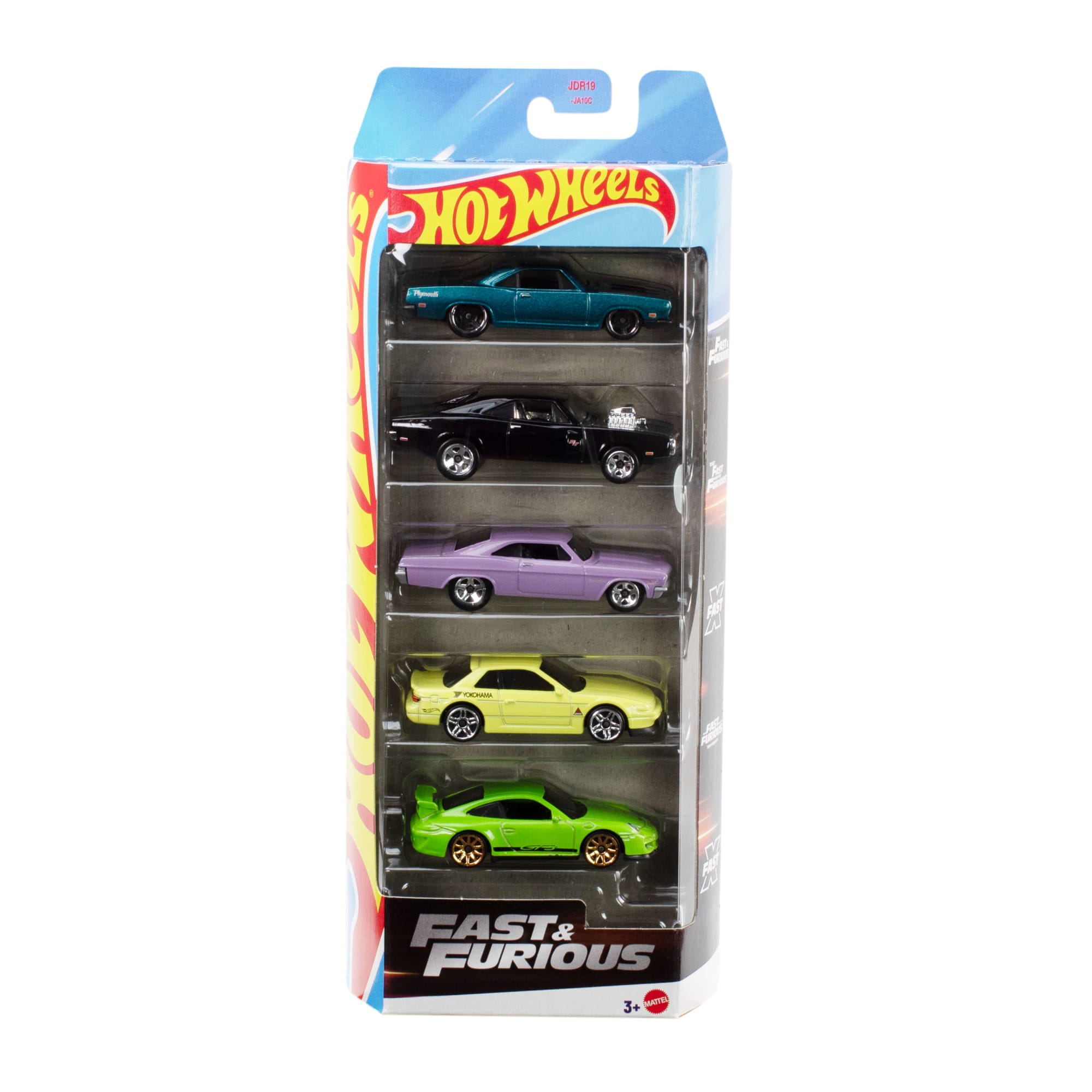 fisher price Hot Wheels Fast & Furious 5-Pack, Set Of 5 1:64 Scale Die-Cast Toy Race Cars Inspired By & Seen in The Movies