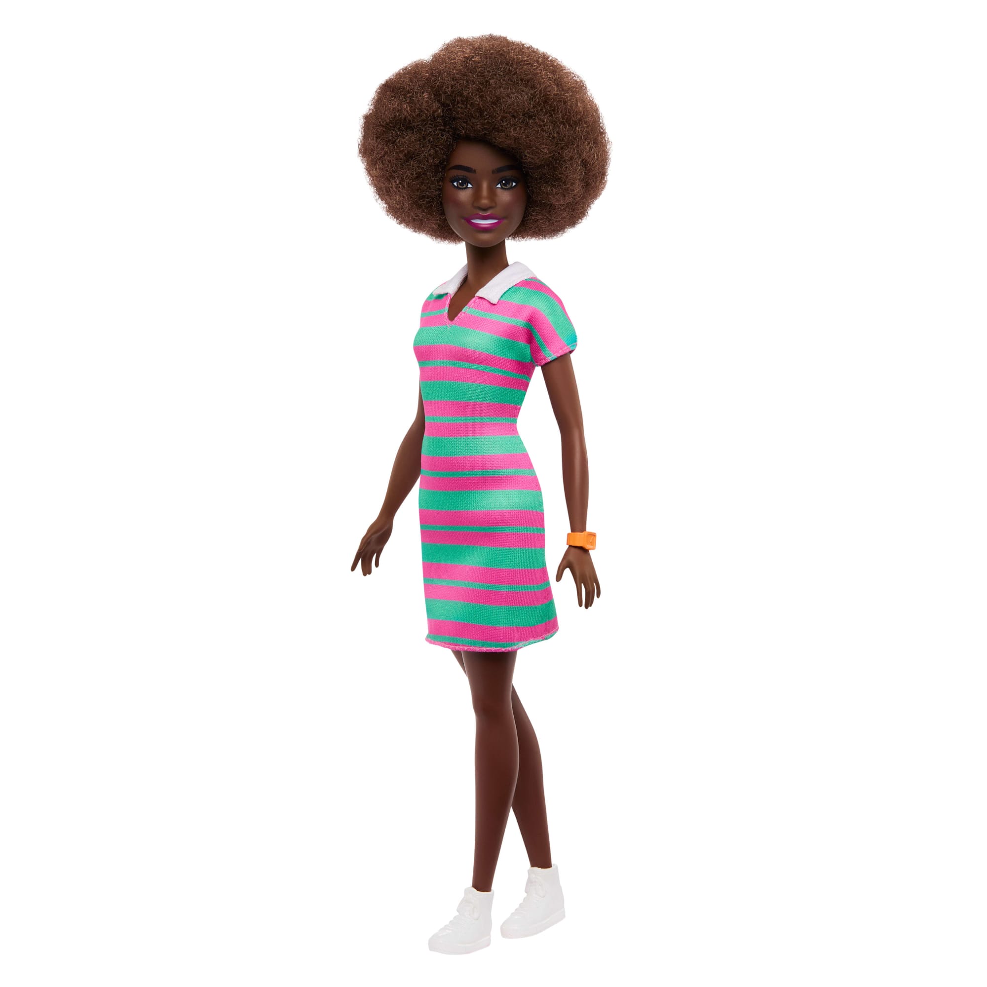 fisher price Barbie Poup??e Barbie Fashionistas Robe ?? Col ?? Rayures