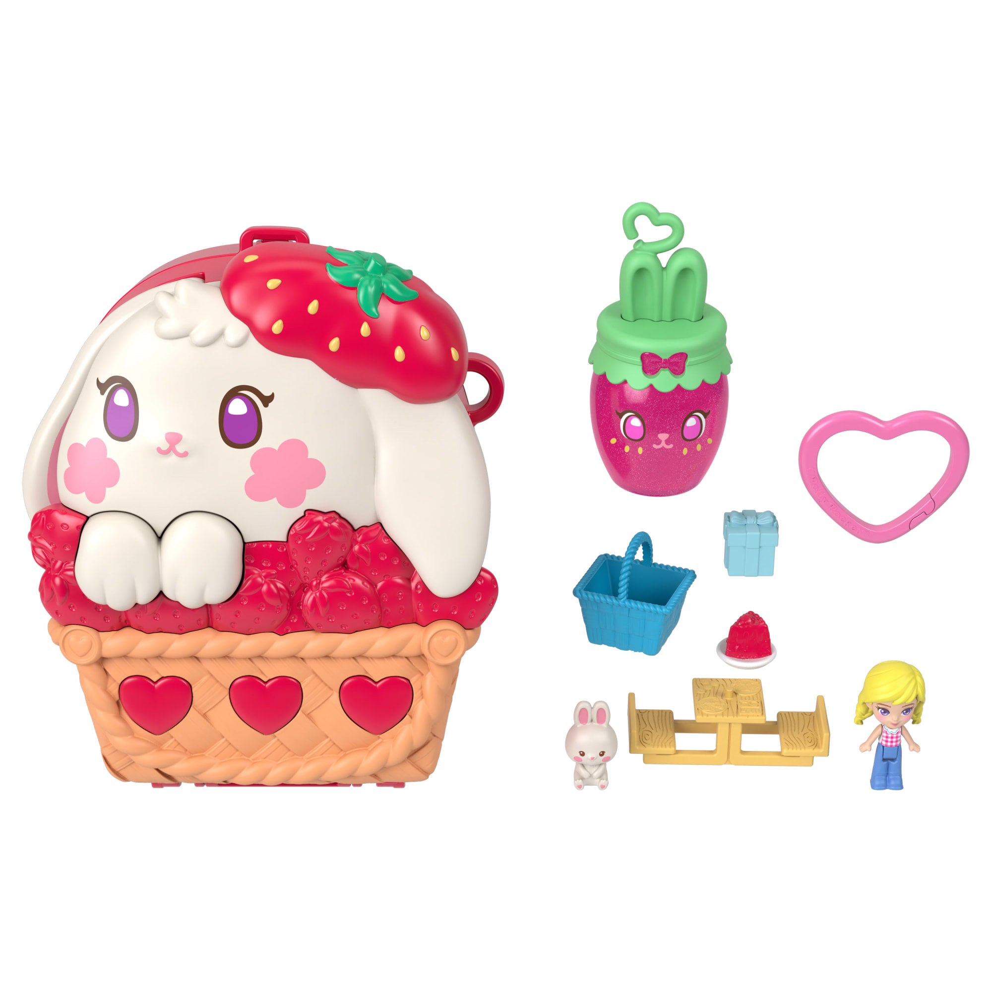 fisher price Polly Pocket-Coffret Pique-Nique du Lapin-Jouet de Voyage