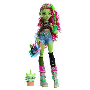fisher price Monster High Venus Mcflytrap Fashion Doll With Pet Chewlian And Accessories