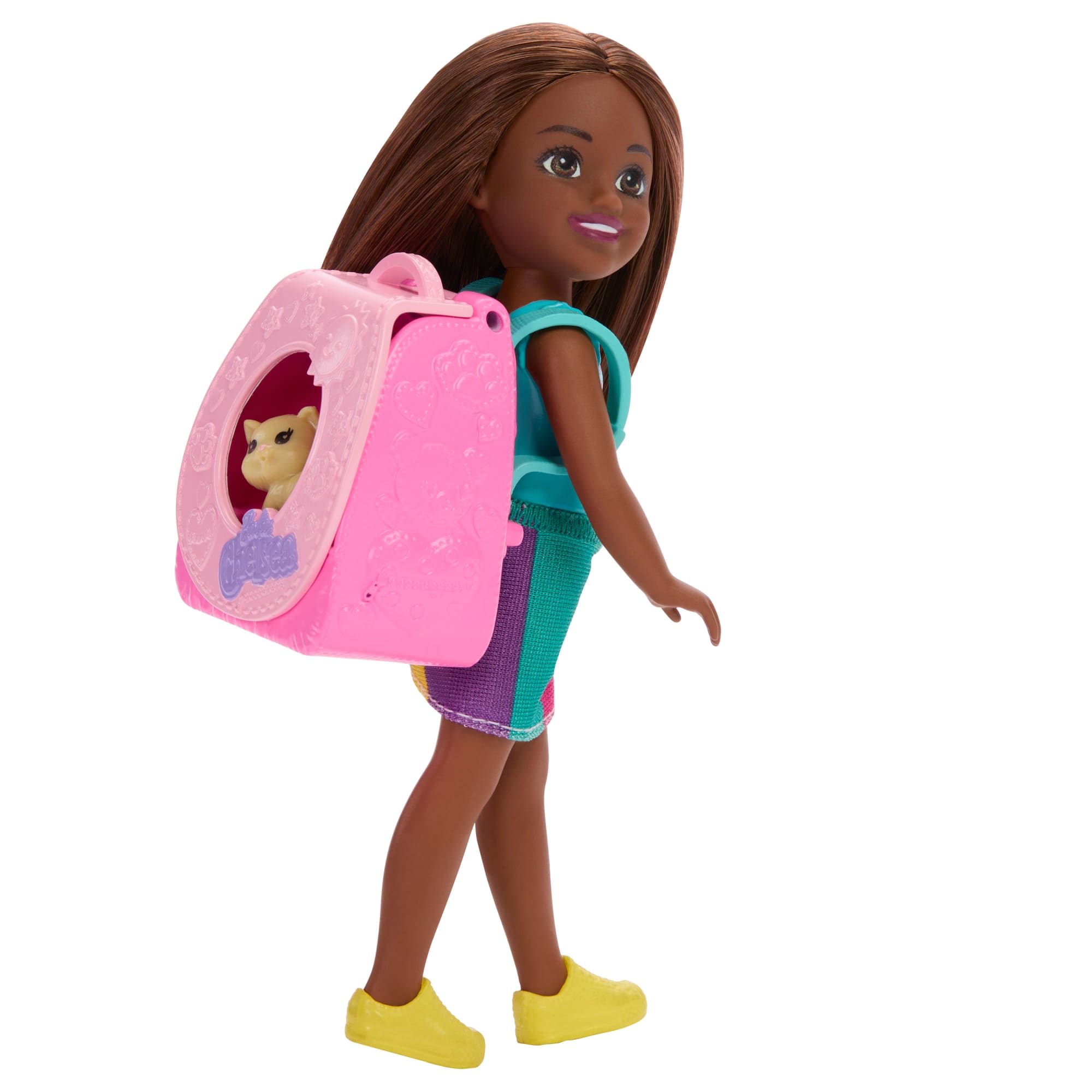 fisher price Barbie Family & Friends Chelsea Playtime Kitty Backpack Doll And Accessories, Backpack With Kitten Play Piece